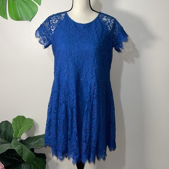 Free People Stardust Lace Dress in Blue Sz. Small - Picture 6 of 13